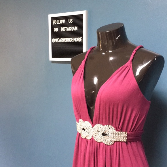 Cotton Dress w Diamond Waist - Picture 2 of 4